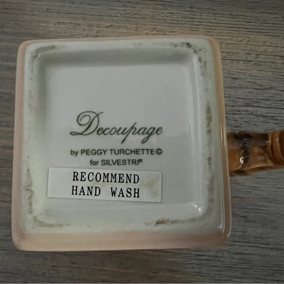 Silvestri Butterfly Mug, Peggy Turchette, Ceramic, Bamboo Handle Garden Deco - Picture 8 of 10